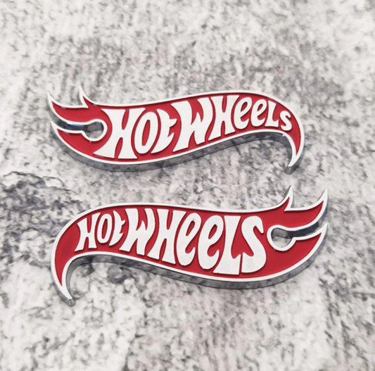 Hot Wheels Car Badge - Stick on, Metal