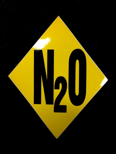 N20 Nitrous Vinyl Sticker - Legal spec dimension for racing - FREE WORLDWIDE SHIPPING